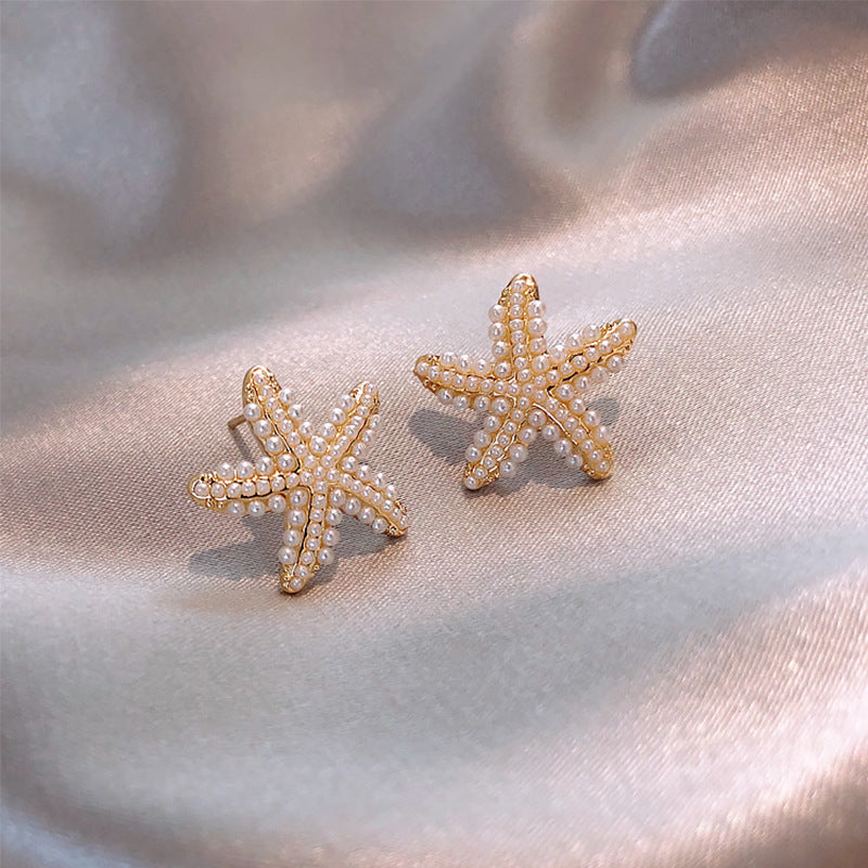 Pineapple Starfish Pearl Earrings - Kaldas Online Shopping