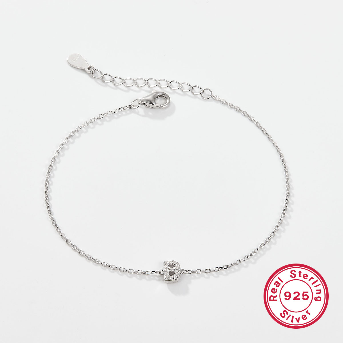 925 Silver Letters Bracelet
