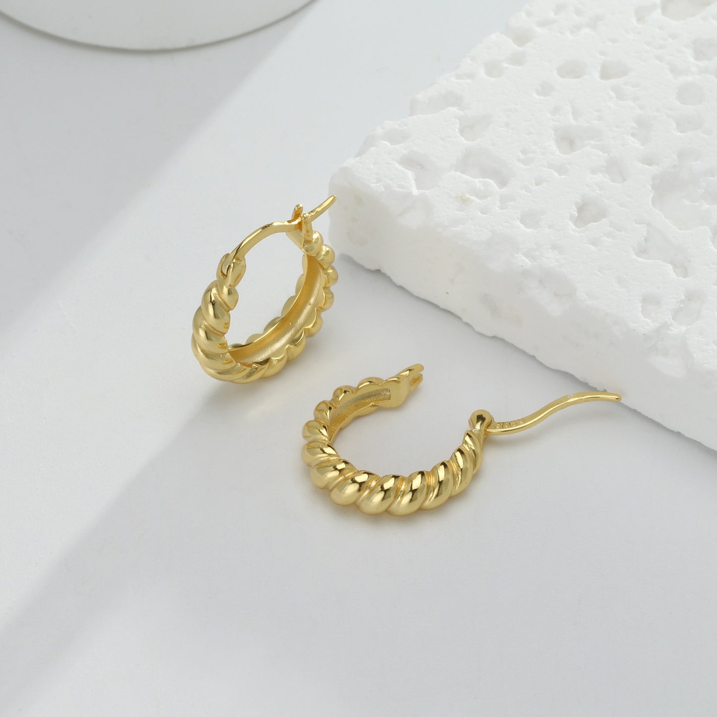 Women's Sterling Silver Twist Earrings