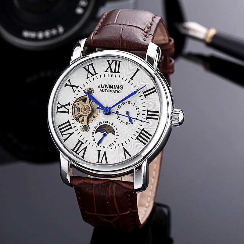 JUNMING Roman Characters Automatic Men's Watch