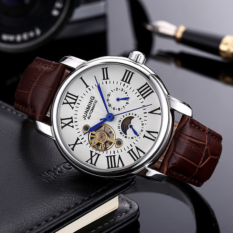 JUNMING Roman Characters Automatic Men's Watch