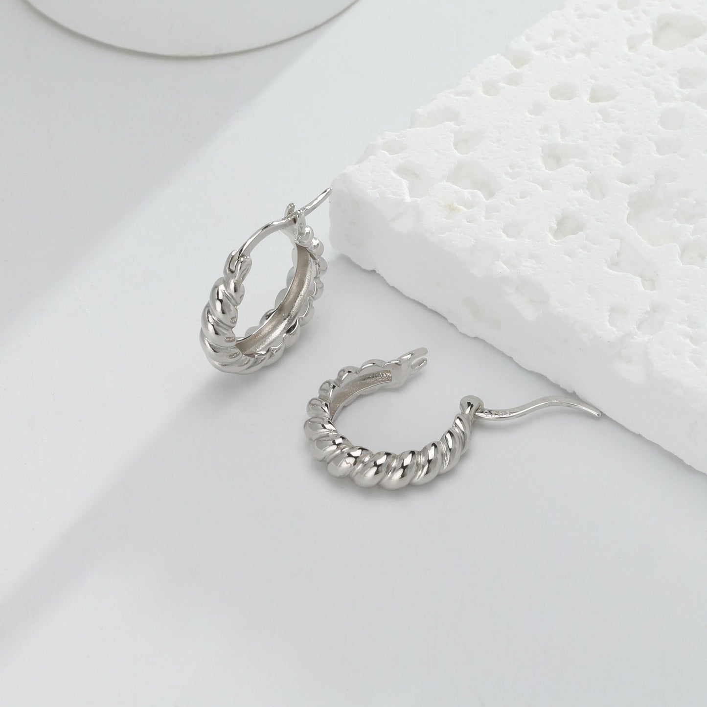 Women's Sterling Silver Twist Earrings