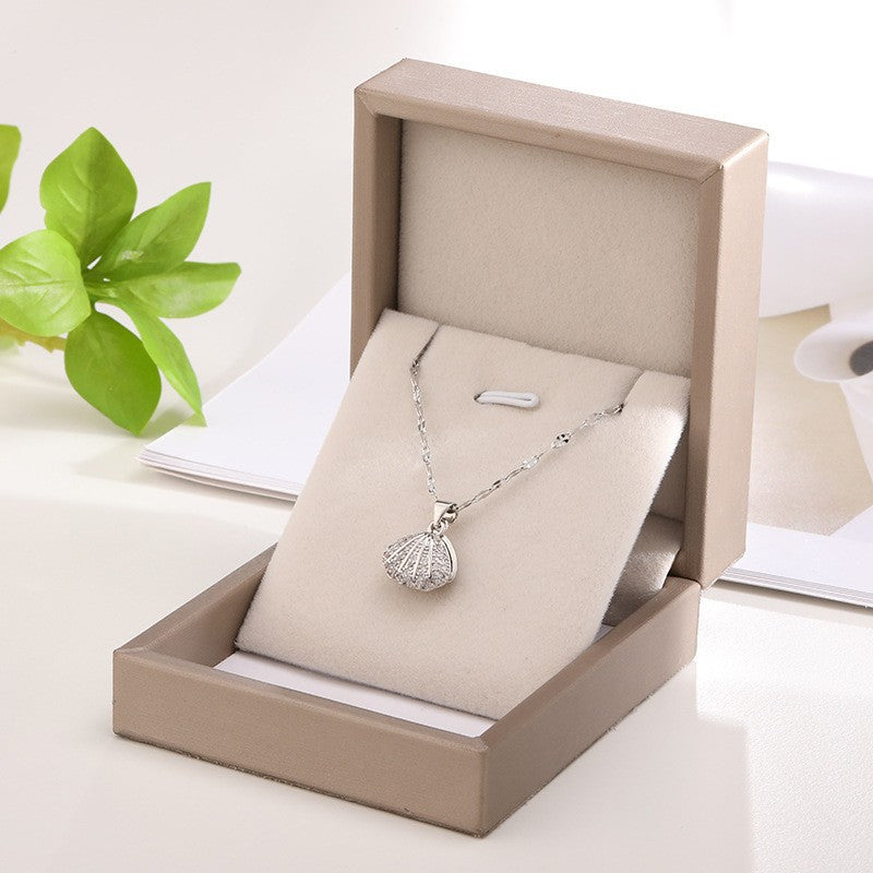 Shell Pearl Rhinestones Necklace - Kaldas Online Shopping