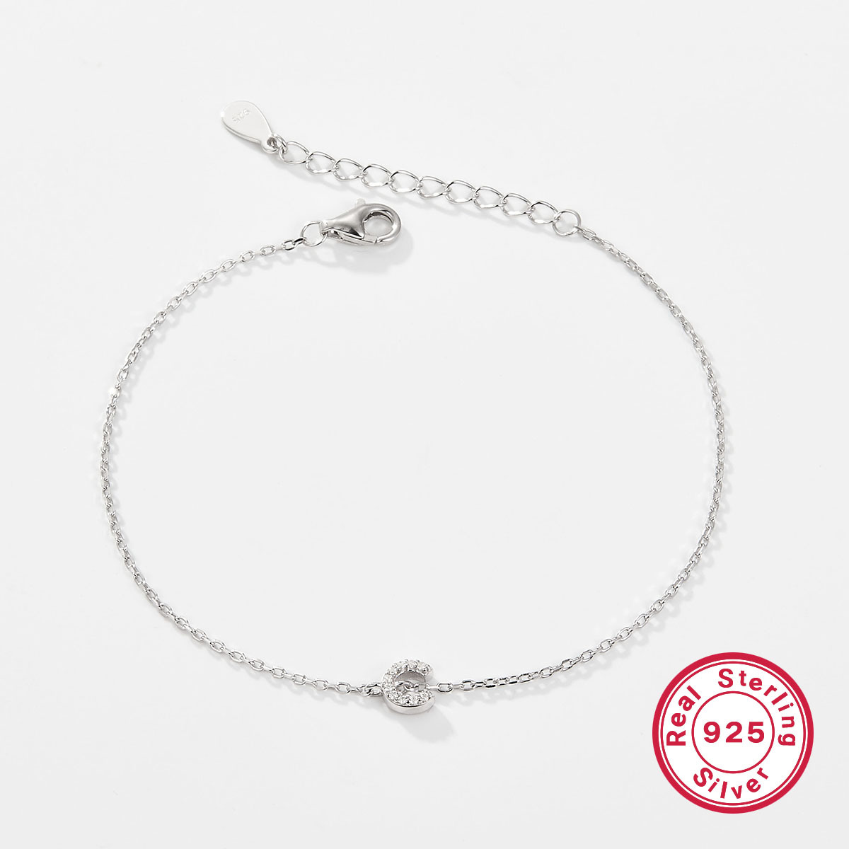 925 Silver Letters Bracelet