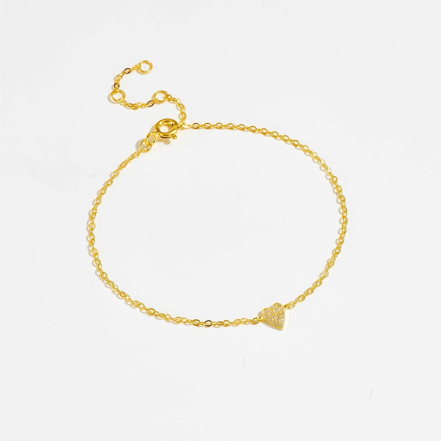 S925 Sterling Silver Heart-shaped Bracelet