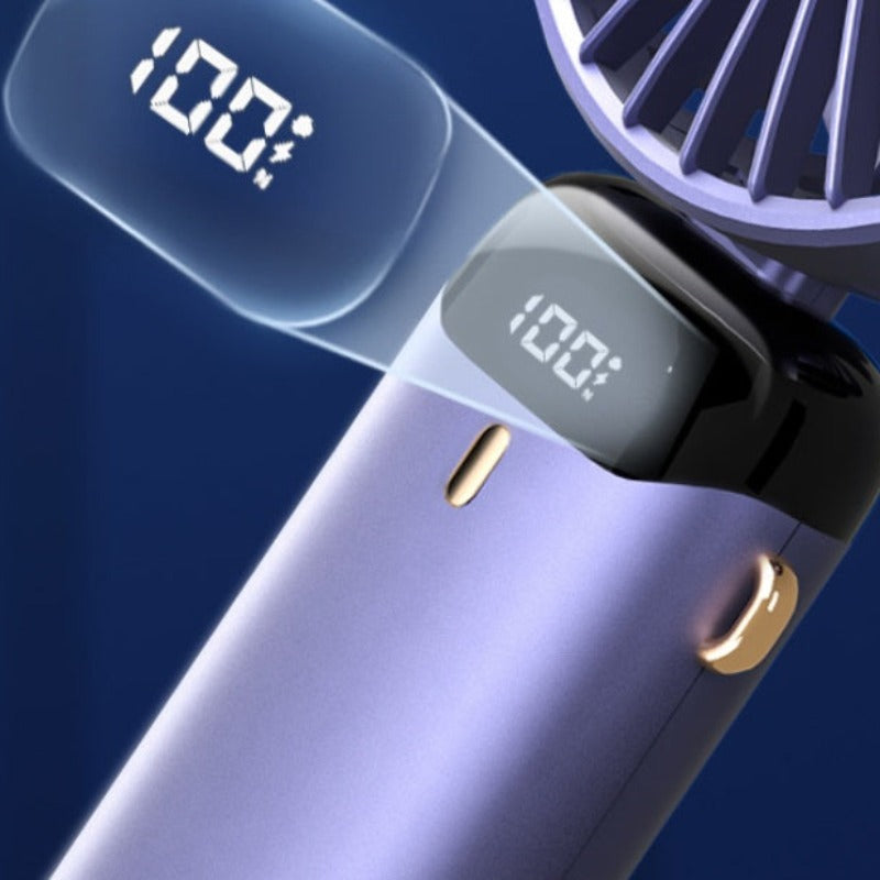 USB Rechargeable Foldable Handheld Fan with 5 Speeds