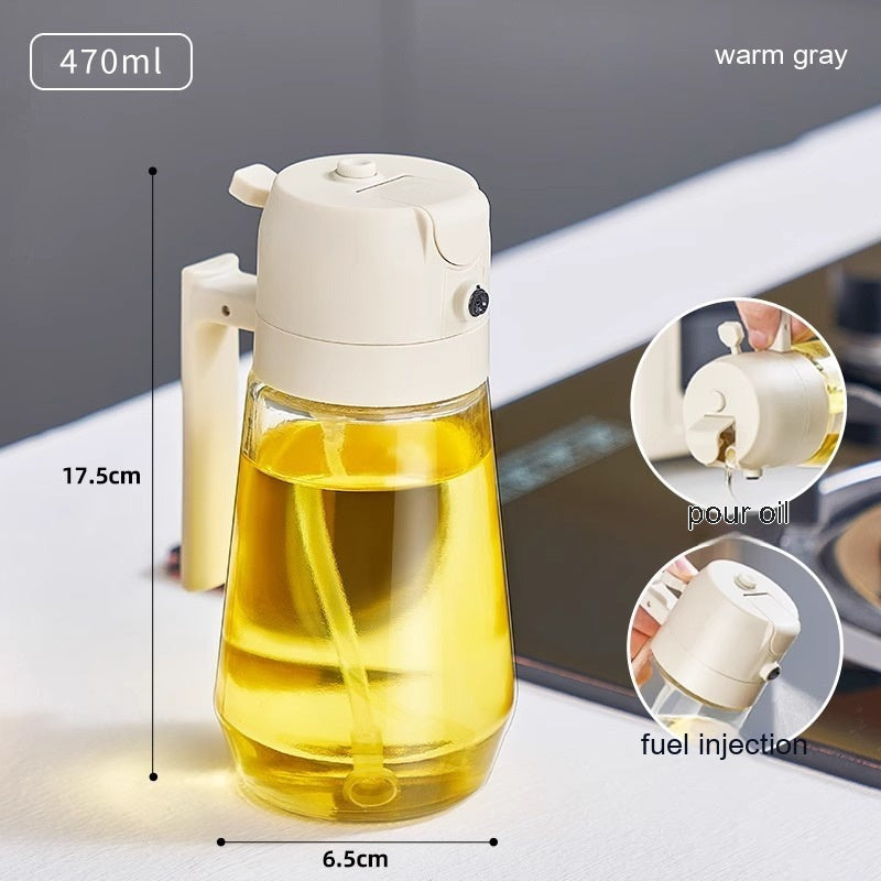 470ML 2-in-1 Glass Oil & Vinegar Sprayer for Cooking & BBQ