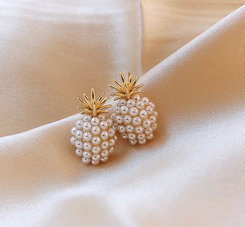 Pineapple Starfish Pearl Earrings - Kaldas Online Shopping