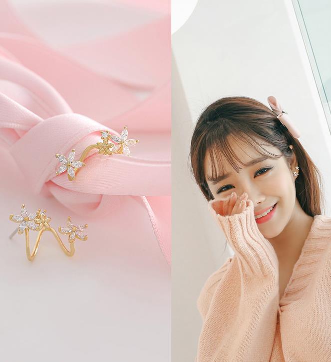 Flowers style earrings - Kaldas Online Shopping