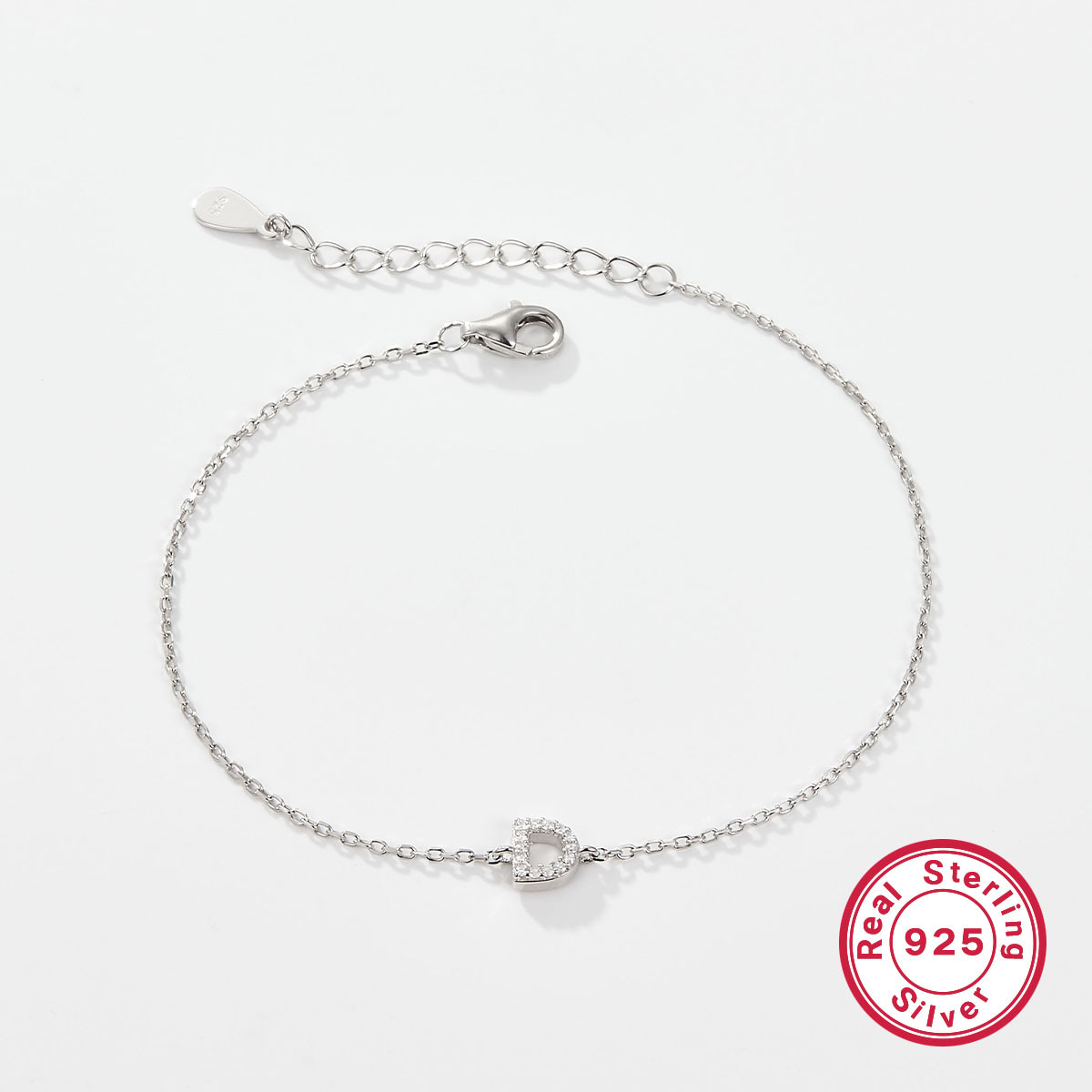925 Silver Letters Bracelet