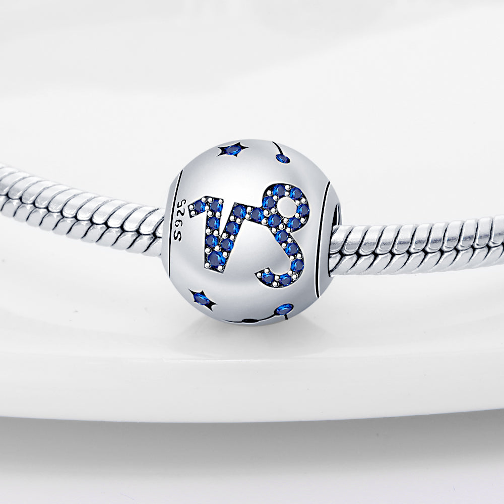 S925 Sterling Silver Zodiac Beads Bracelet
