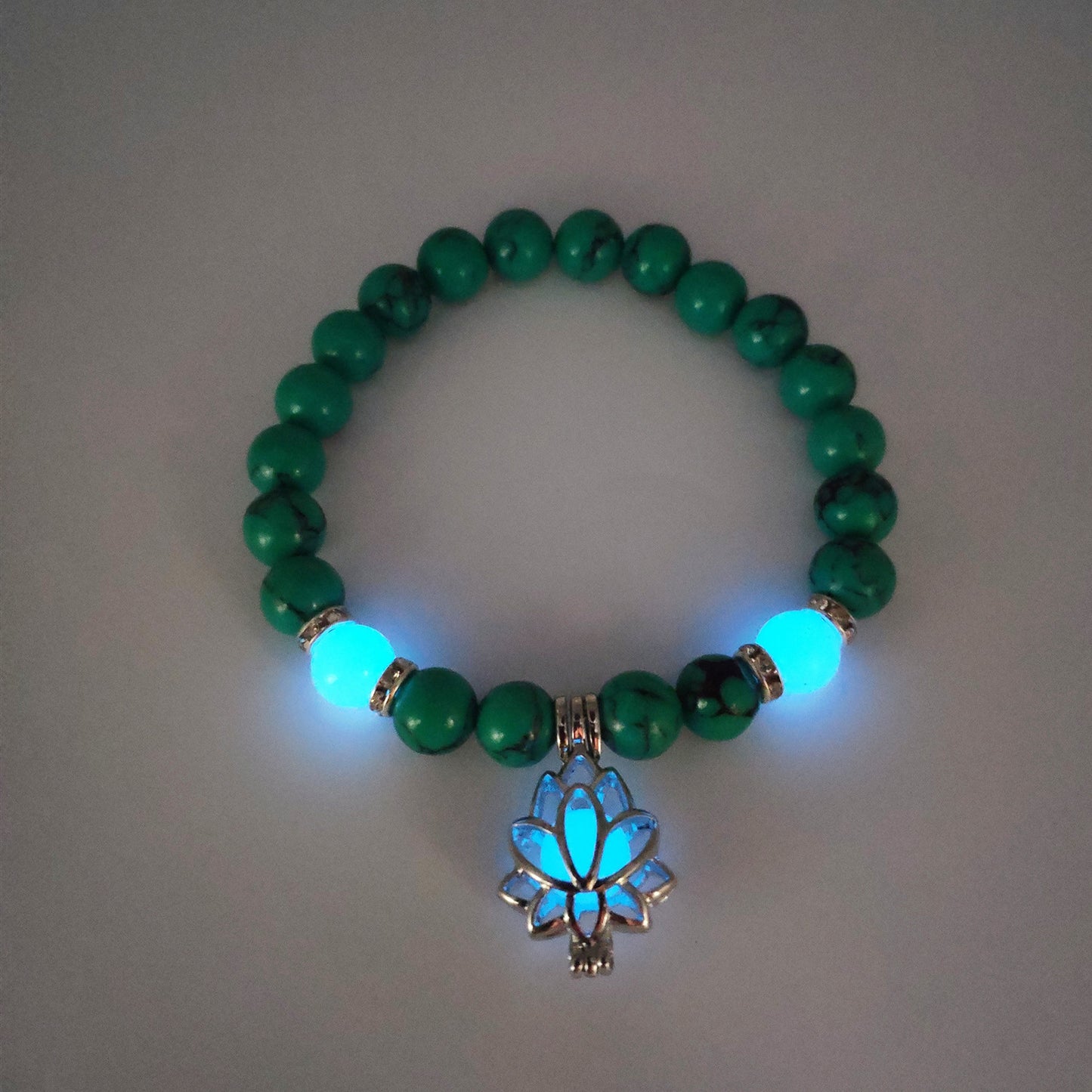 Glow Energy Lotus Natural Stone Bracelet - Kaldas Online Shopping
