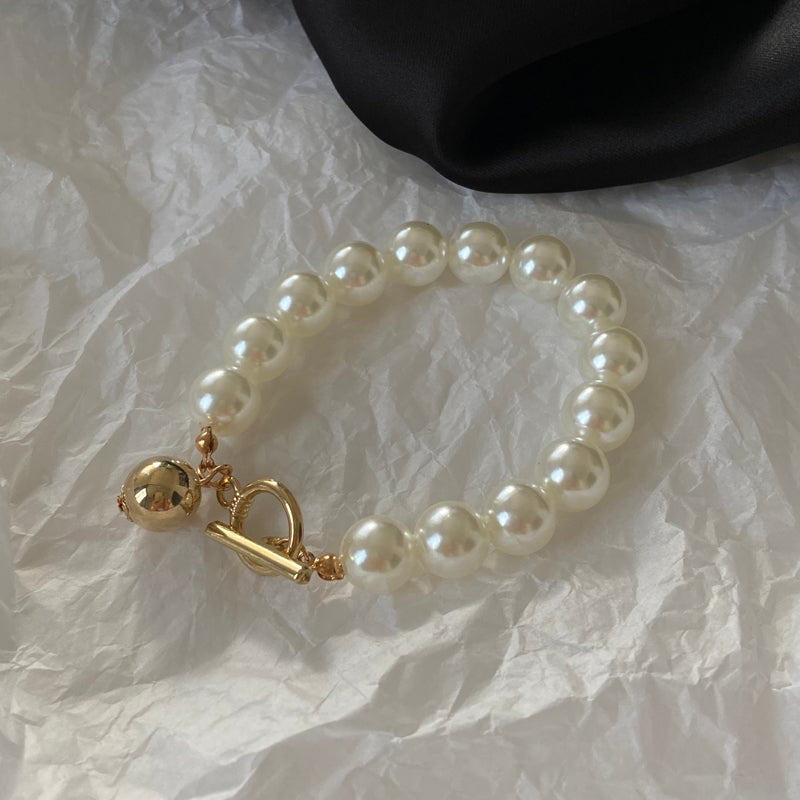 Gold Beads Pearl Bracelets - Kaldas Online Shopping