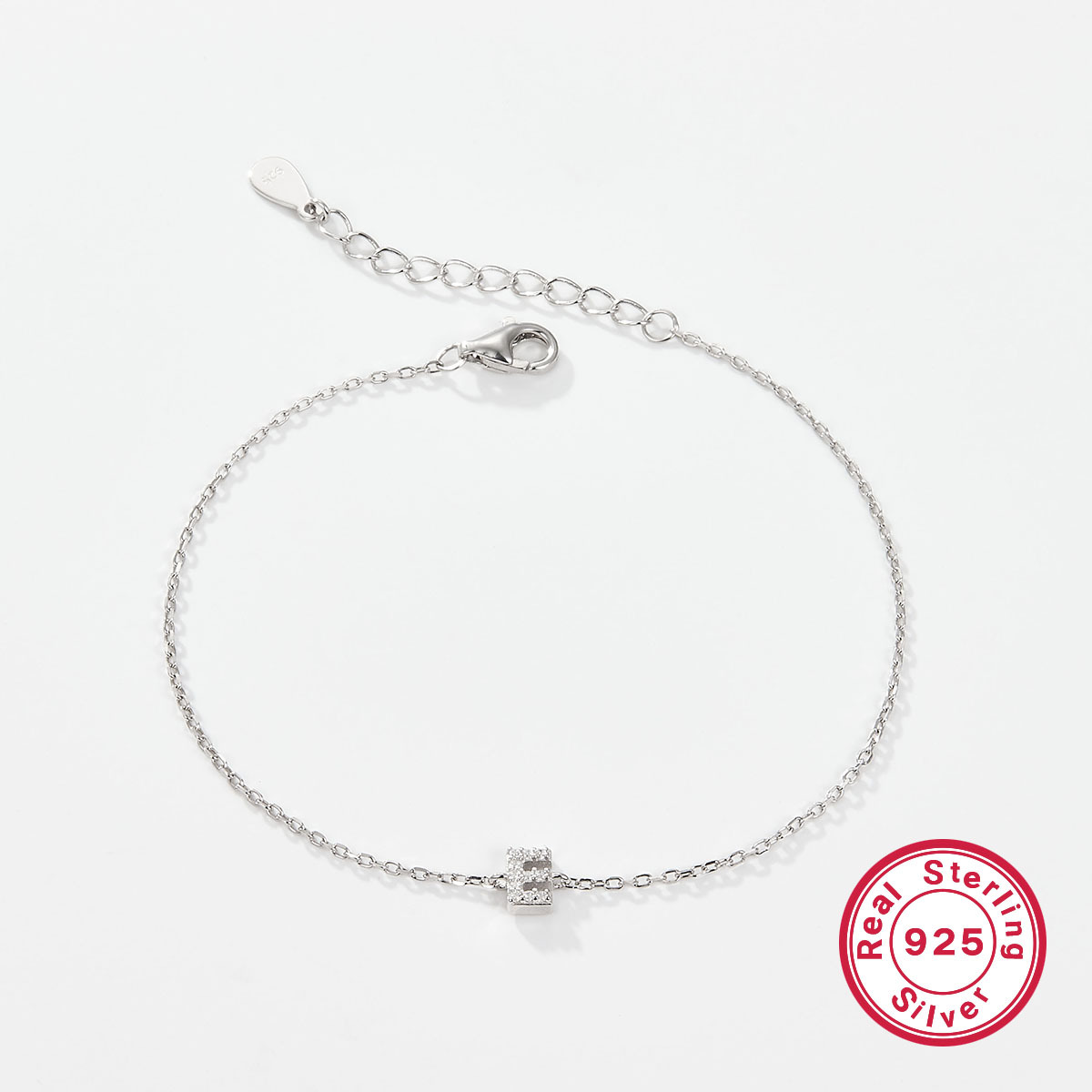 925 Silver Letters Bracelet