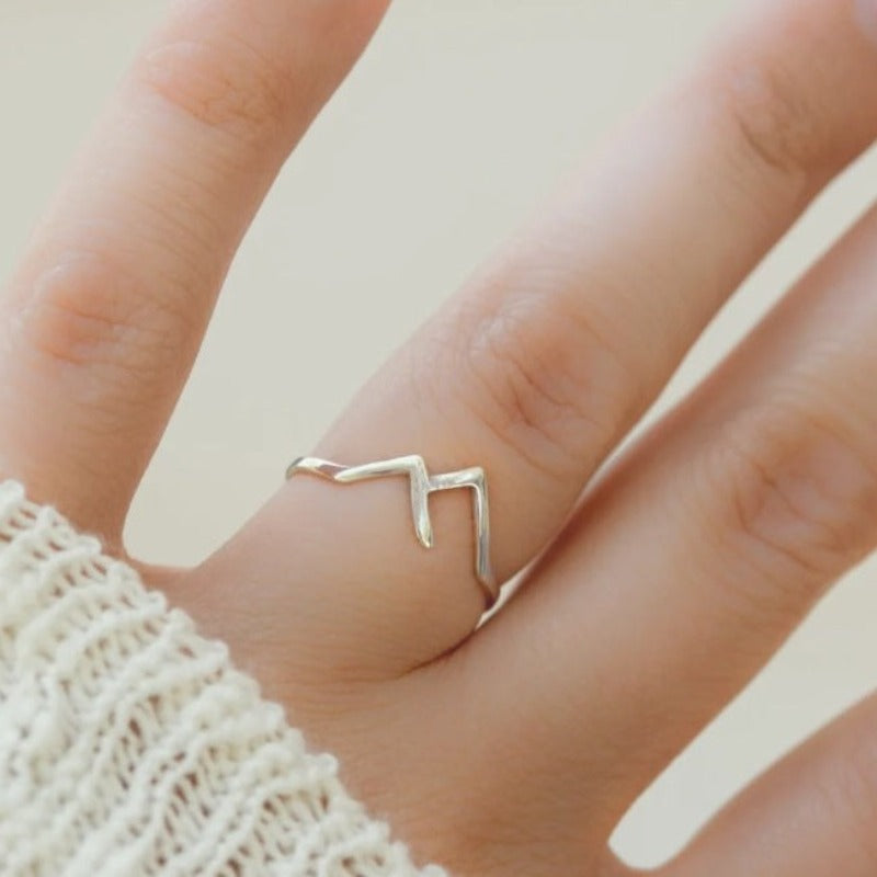 Copper Mountain-shaped Ladies Ring