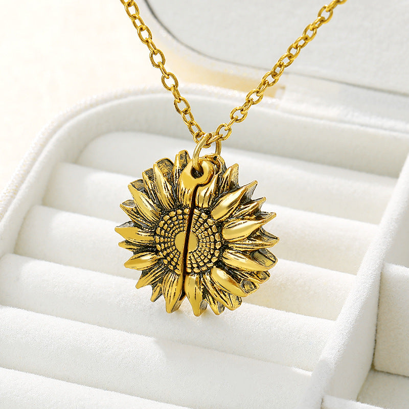 You Are My Sunshine Sunflower Necklace - Kaldas Online Shopping