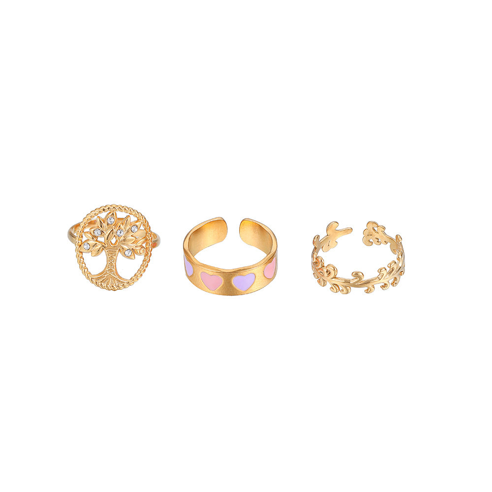 Stainless Steel 3 Rings Set