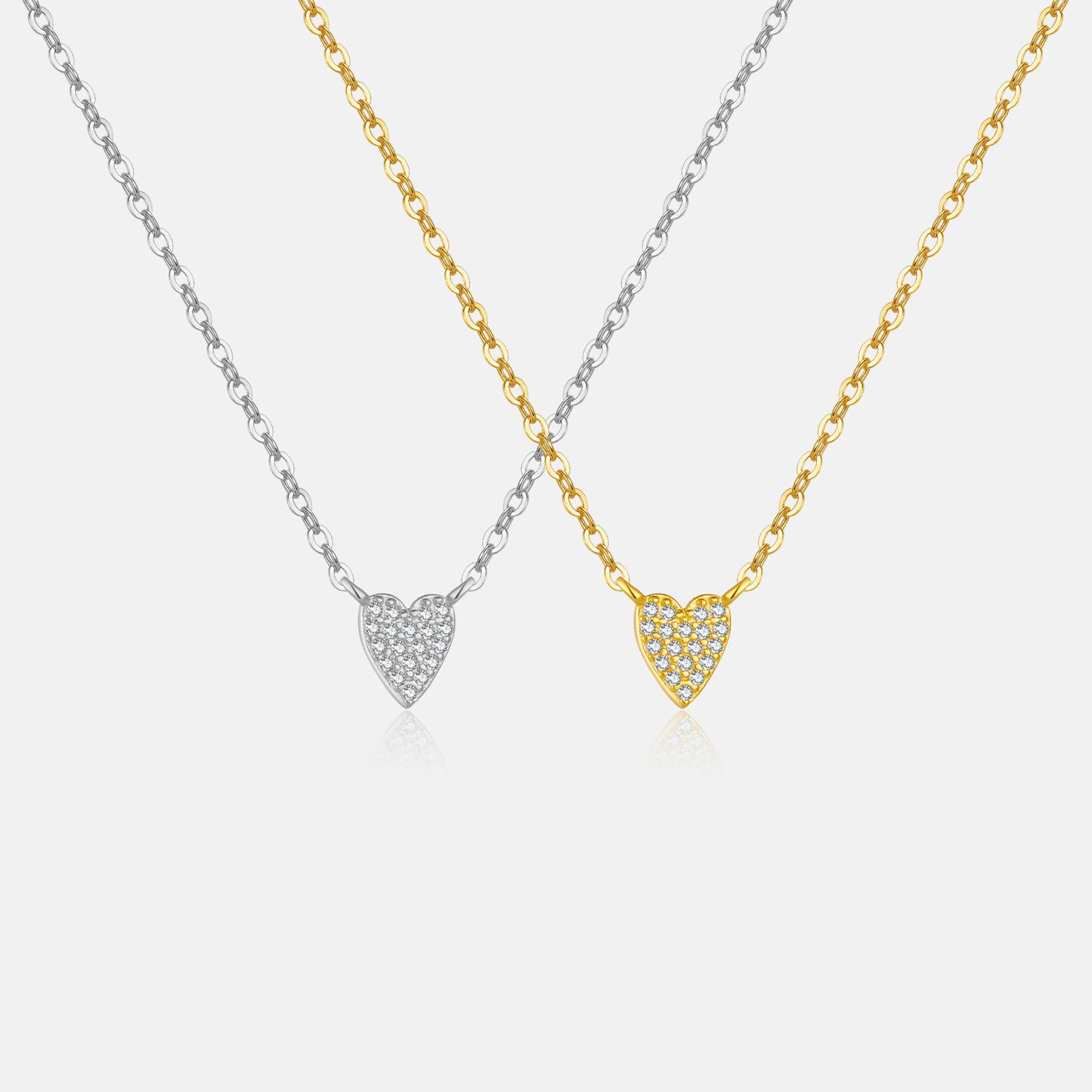 S925 Diamond Heart-shaped Necklace