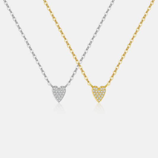 S925 Diamond Heart-shaped Necklace