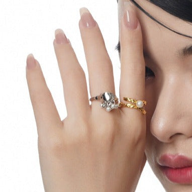Sterling Silver Grape Cluster Ring