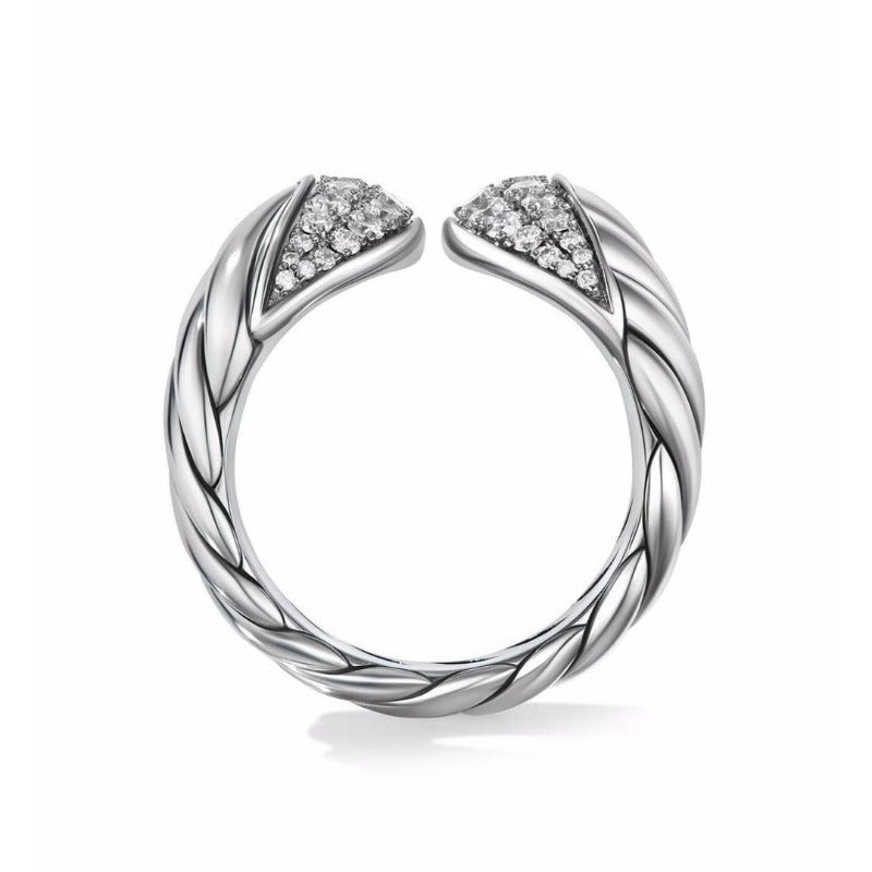 925 Sterling Silver Double-headed Snake Ring