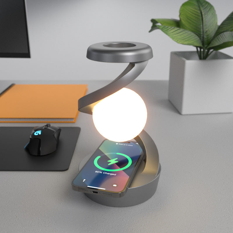 Rotating Moon Lamp with Wireless Charger