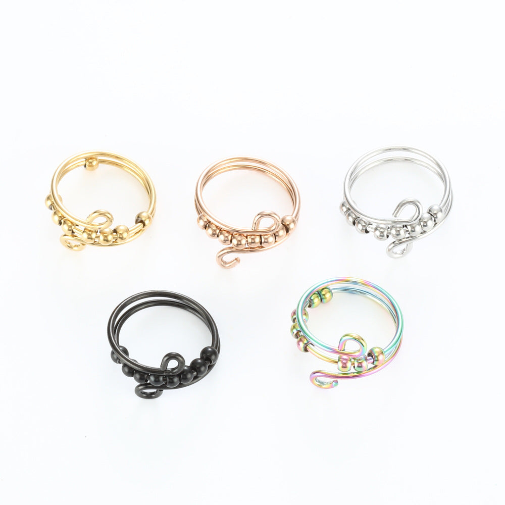 Multi-layer Rotating Bead Ring - Kaldas Online Shopping