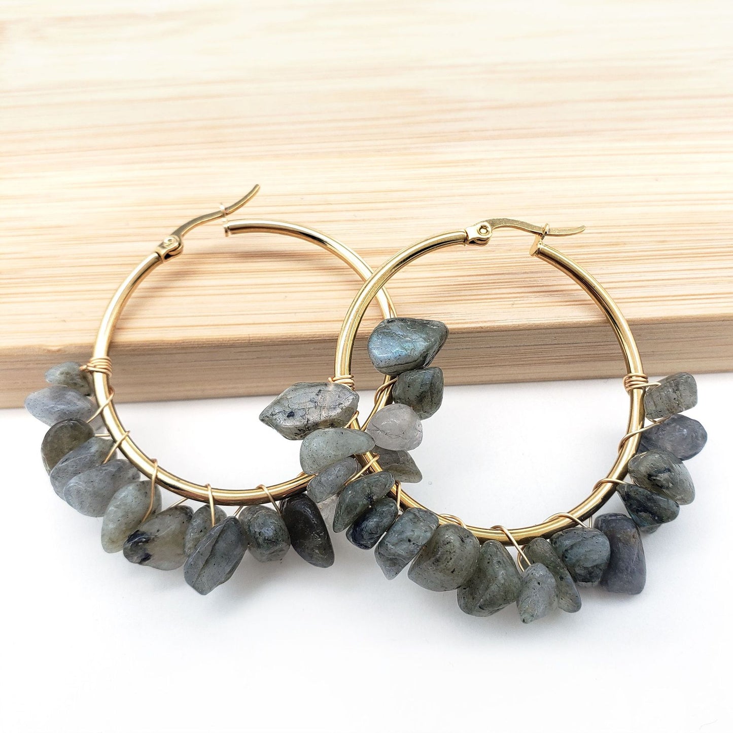 Natural Crystal Stone Earrings