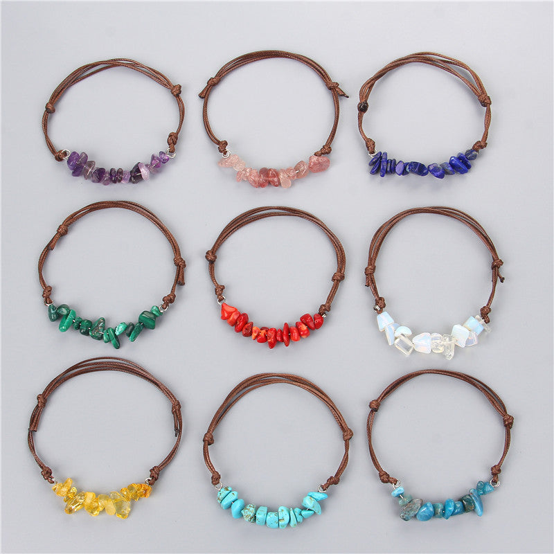 Leather Rope Woven Bracelet For Women