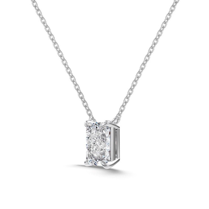 S925 Silver White Ice Flower Cut Diamond Necklace