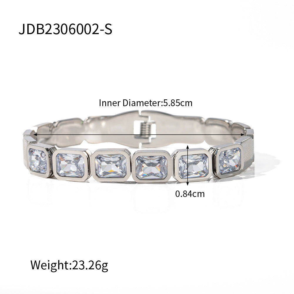 Titanium Steel Zircon Bracelet - Kaldas Online Shopping