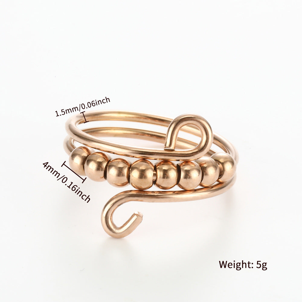 Multi-layer Rotating Bead Ring - Kaldas Online Shopping