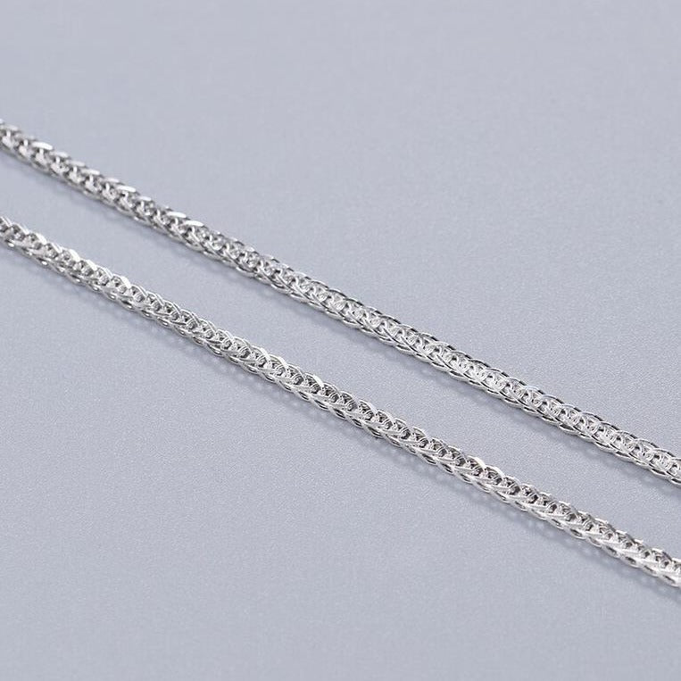 S925 Sterling Silver Chopin chain Necklace