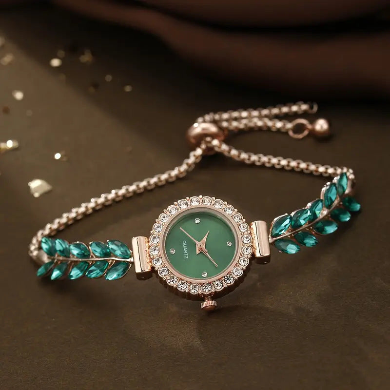Green Leaf Fine Band Women's Watch