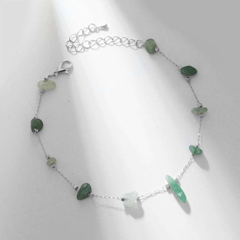 Natural Color Agate Stone Anklet