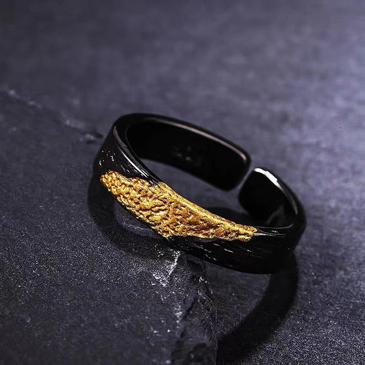 Simple Black Ring - Kaldas Online Shopping