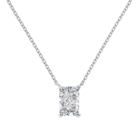 S925 Silver White Ice Flower Cut Diamond Necklace