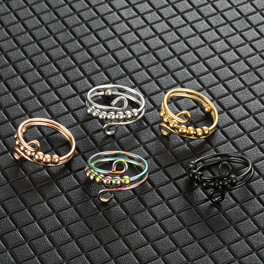 Multi-layer Rotating Bead Ring - Kaldas Online Shopping