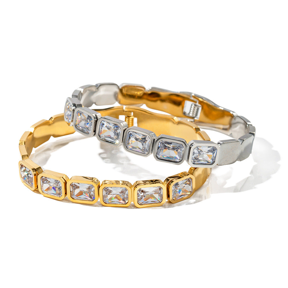 Titanium Steel Zircon Bracelet - Kaldas Online Shopping