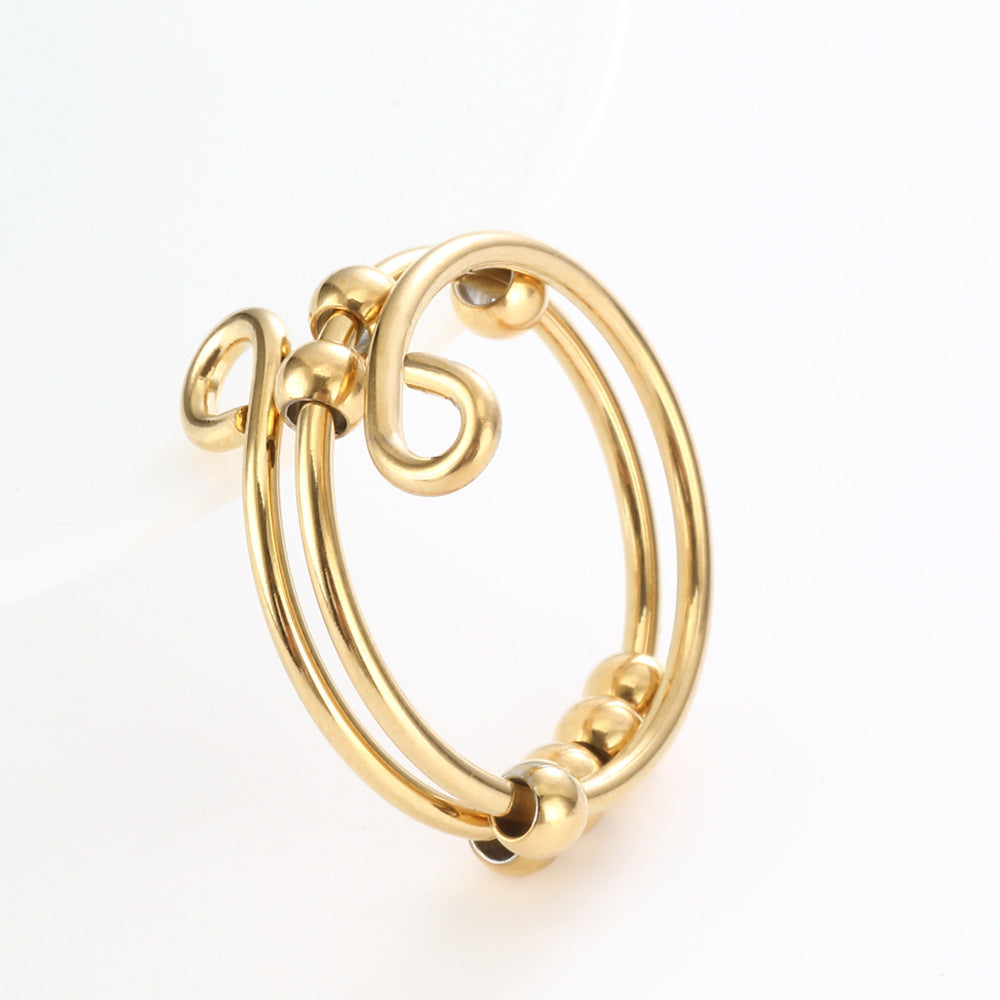 Multi-layer Rotating Bead Ring - Kaldas Online Shopping