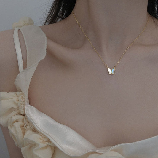 S925 Silver Plated Butterfly Necklace