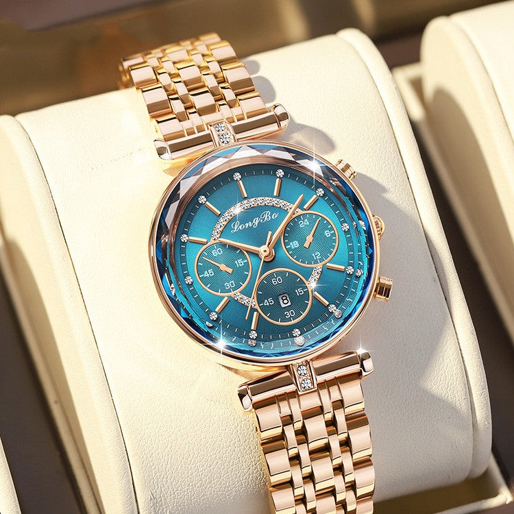 Waterproof Casual Three-eye Watch