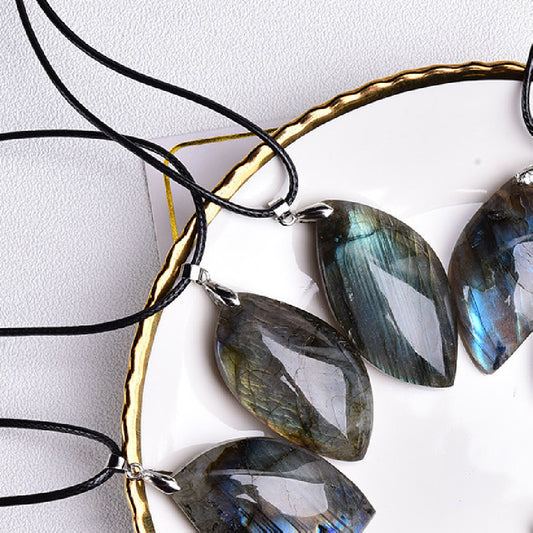 Natural Elongated Moonlight Stone Pendant - Kaldas Online Shopping