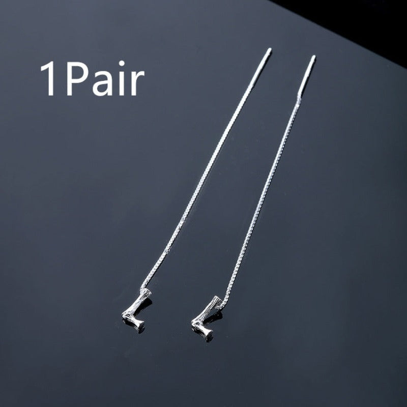 925 Sterling Silver Letters Drop Earrings