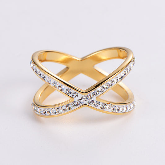 Hollow-out Rhinestone Ring