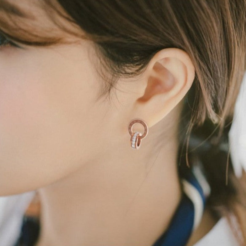 Titanium Steel Roman Numeral Earrings-Bracelet-Necklace set