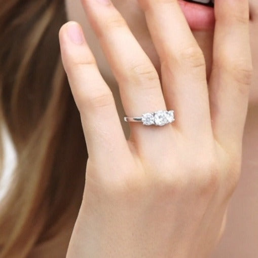 Moissanite Silver Ring - Kaldas Online Shopping