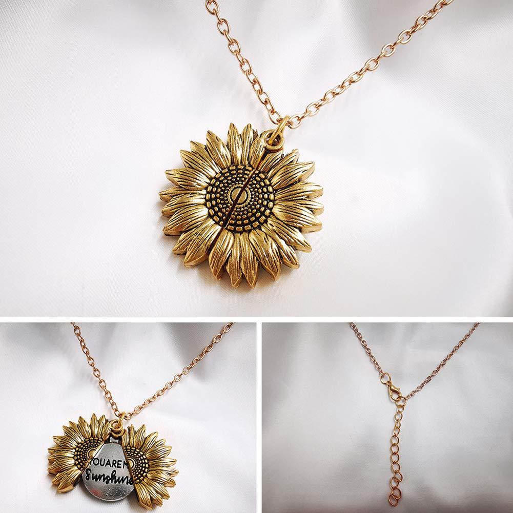 You Are My Sunshine Sunflower Necklace - Kaldas Online Shopping