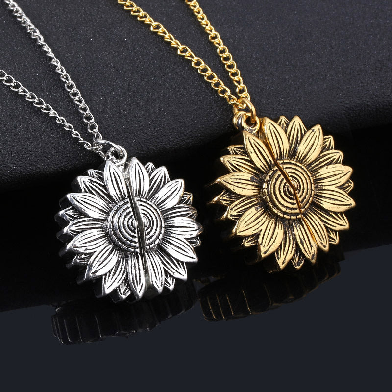 You Are My Sunshine Sunflower Necklace - Kaldas Online Shopping