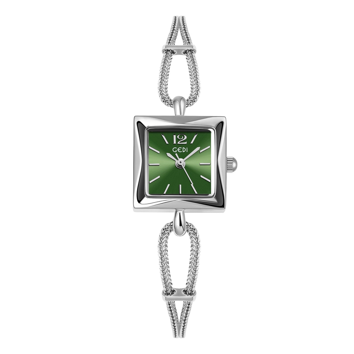 Antique Style Square Plate Alloy Bracelet Watch